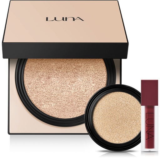 [SKU_37ESIXK_70Y0J3S] Luna Long Lasting Conceal Fixing Cushion Original 12g + Refill 12g + Mini Matte Tint Leather Set