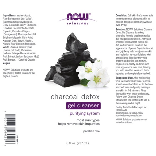 [SKU_MLOVGV_70OUA9E] Now Foods Charcoal Detox Gel Cleanser Purifying System Most Skin Type