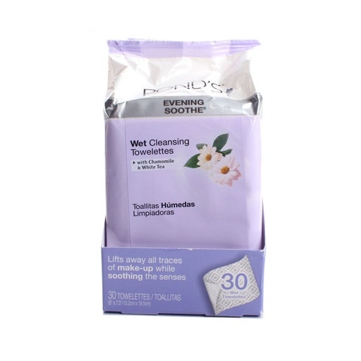 [SKU_16TRQ_5BS68] Pond's Evening Soothing Wet Cleansing Towelette Chamomile & White Tea 15.2 x 18.5cm