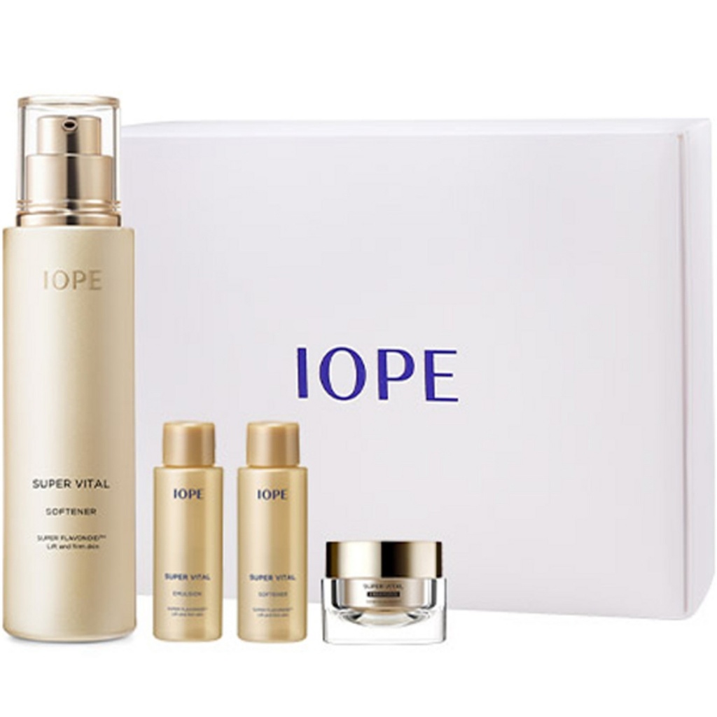 IOPE Super Vital Softener 150ml + 18ml + Emulsion 18ml + Cream Rich 14ml Set