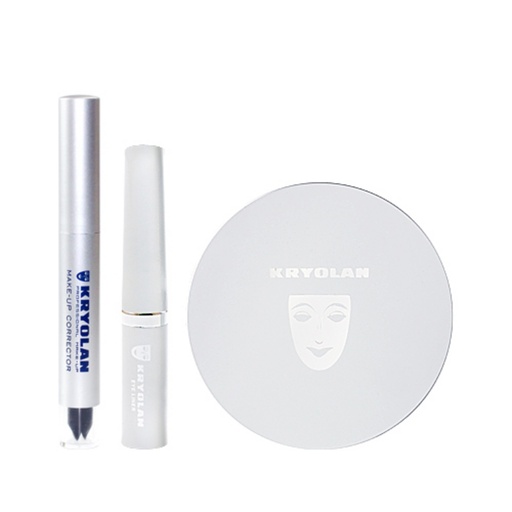 [SKU_FVZBF_1PI7L2] Kryolan Transparent Powder TL11 + Makeup Corrector Remover + Liquid Eyeliner Black