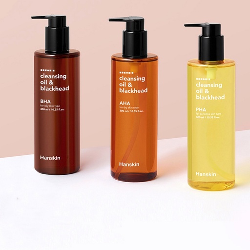 [SKU_MLKYR4_13O2PBF] Hanskin Cleansing Oil & Blackhead PHA 300ml + Foam BHA 40ml